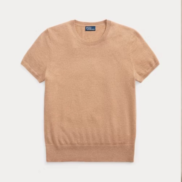 Polo Ralph Lauren Cashmere Short-Sleeve Crewneck Sweater - Picture 1 of 4